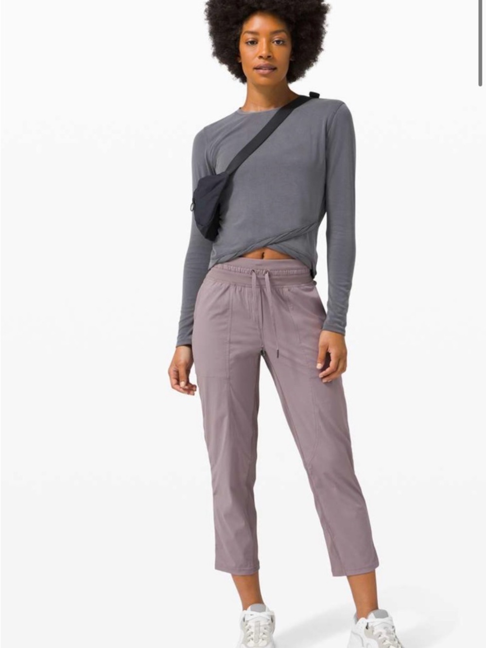 lululemon Dance Studio Crop 25" Lunar Rock Mid Rise Size 6 W6AVQS